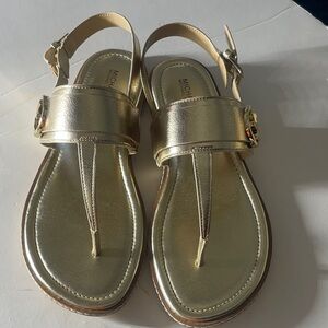 Michael Kors Metallic Gold Sandals